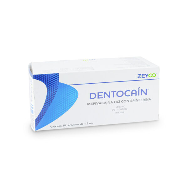 Dentocain 2% Anestesia mepivacaína HCI con epinefrina Zeyco - Imagen 3