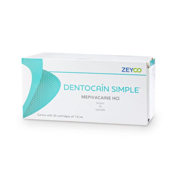 Dentocaín simple 3% anestesia mepivacaina HCI sin epinefrina Zeyco - Imagen 3