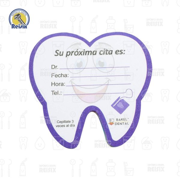 Carnet de Citas en forma de muelita (paquete con 1,000 pzas)