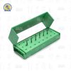 Kit de Fresas para Prótesis SS WHITE con fresero metalico verde y 6 fresas