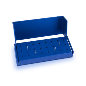 Kit de fresas de Mínima Invasión con fresero metálico azul marino SS WHITE 4 fresas