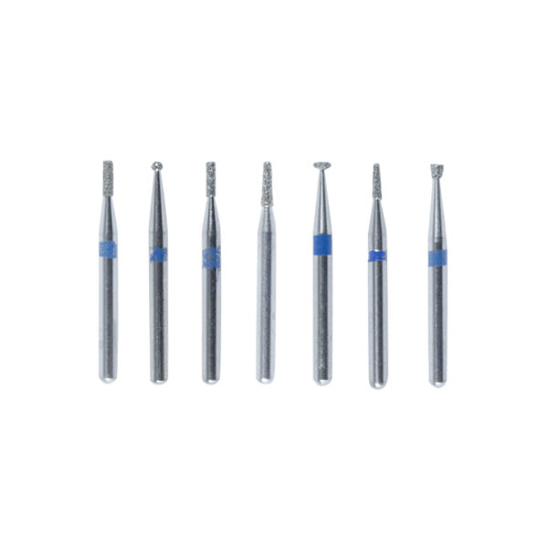 Kit de fresas para Odontopediatría con fresero metálico azul turquesa SS WHITE 7 fresas - Imagen 2