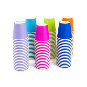 Eco Cup Vasos desechables de cartón ecológicos de colores Uniseal 50 pzas