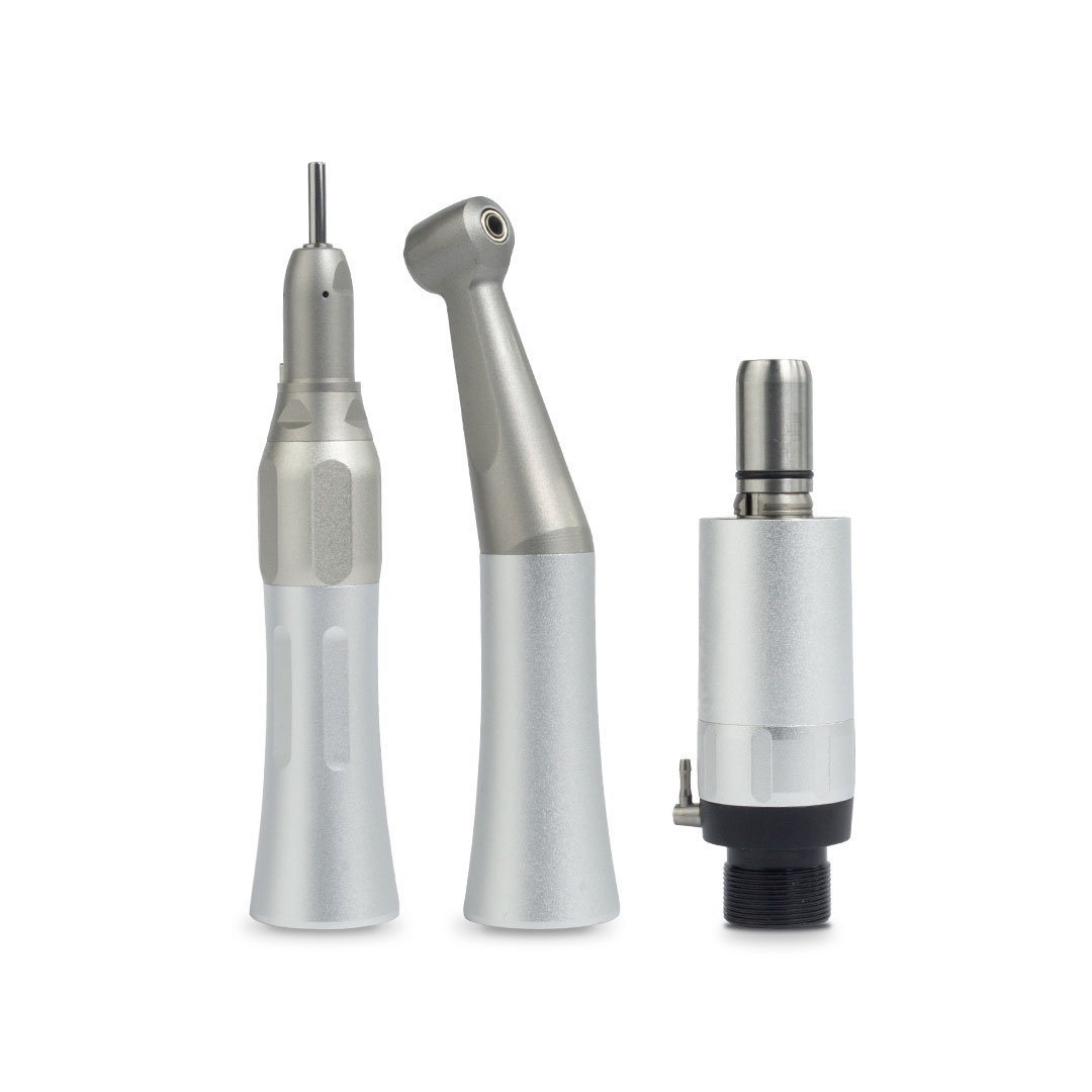 Kit de pieza de baja tipo E: Motor, recta y contra ángulo con push button e irrigación externa