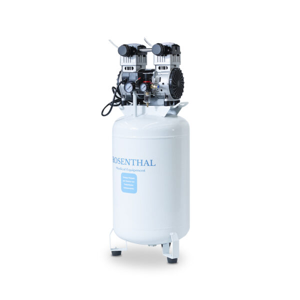 Compresor vertical semi silencioso libre de aceite 80 litros 2 HP Rosenthal