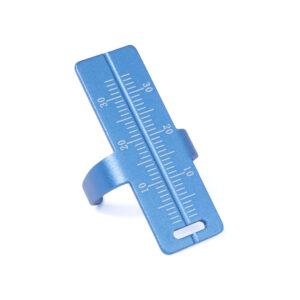 Anillo con regla endodóntica de aluminio