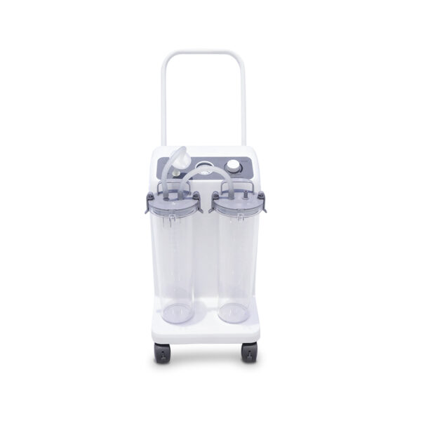 7A-23A eyector quirúrgico silencioso de fluidos y secreciones de 20 litros por minuto con 2 vasos de 2 litros Hergom