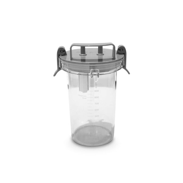 7E-B eyector quirurgico silencioso de fluidos y secreciones portátil 28 litros por minuto 1 vaso de 1 litro Hergom - Imagen 2