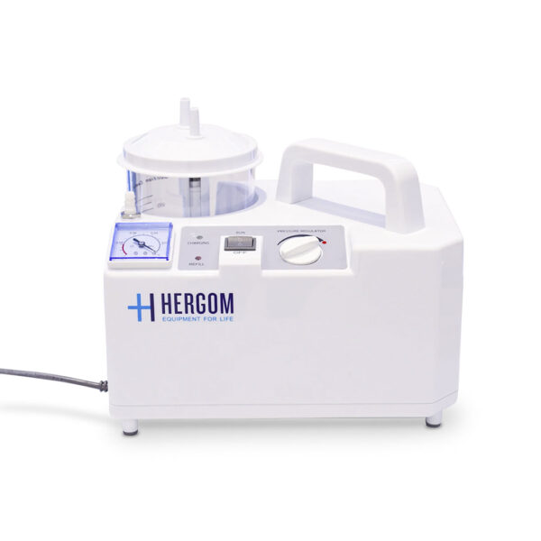 7E-D eyector quirurgico de fluidos y secreciones portátil de 18 litros por minuto con batería recargable Hergom