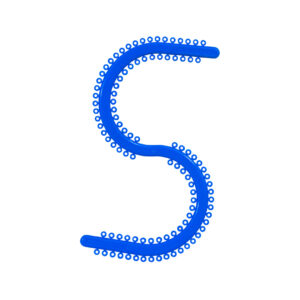 Módulos elásticos en S Borgatta 5 tiras con 100 piezas