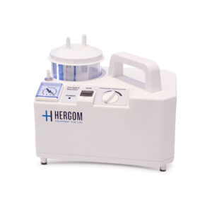 7E-A eyector quirúrgico de fluidos y secreciones portátil de 18 litros por minuto con 1 vaso de 1 litro Hergom