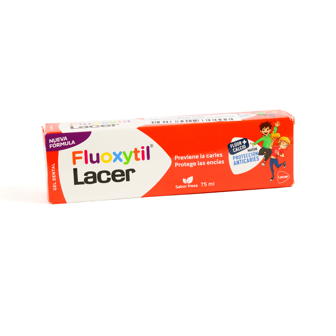 Fluoxytil gel dental infantil sabor fresa Lacer 75 ml - Imagen 2